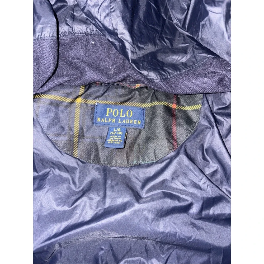 Polo Ralph Lauren Kids Plaid Water Resistant Down Jacket - Large (12-14)